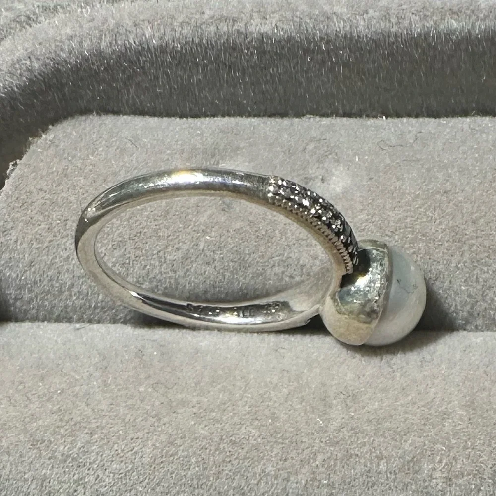AUTHENTIC Pandora pearl sterling silver ring - Picture 2 of 2